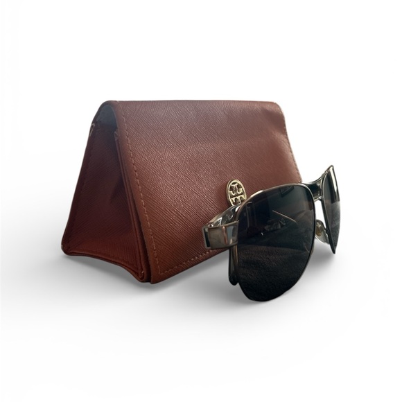 Tory Burch Brown Sunglasses with Black Lenses